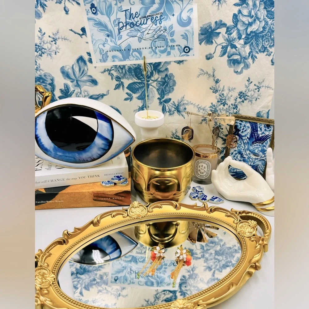 🆕 LES NEREIDES 🧿 NIB Gardens in Provence Orange Blossom Chain Earring - Picture 2 of 16
